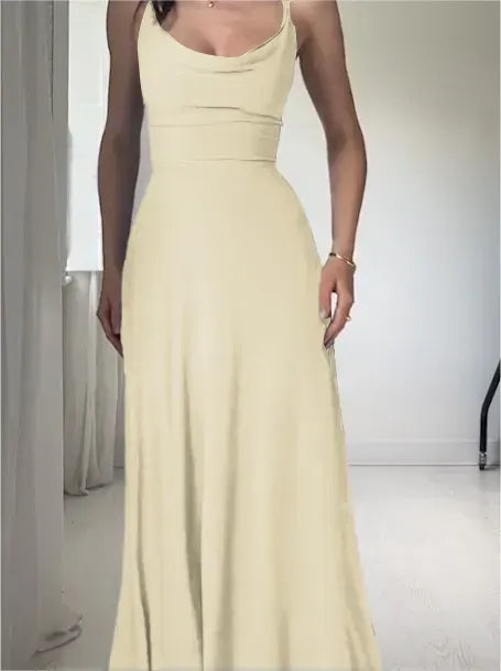 ElanEase – Stylish Drape Dress with Inner Bra