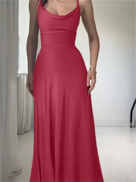 ElanEase – Stylish Drape Dress with Inner Bra