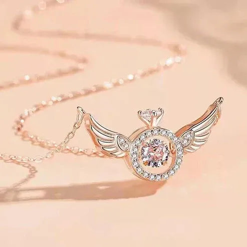 CelestiCharm – Elegant Angel Necklace