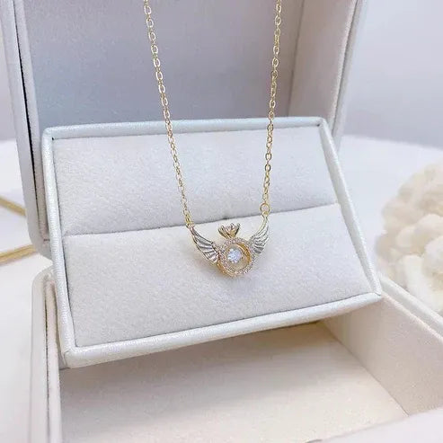 CelestiCharm – Elegant Angel Necklace