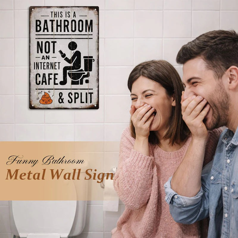 BathroomCafé – Funny Metal Sign