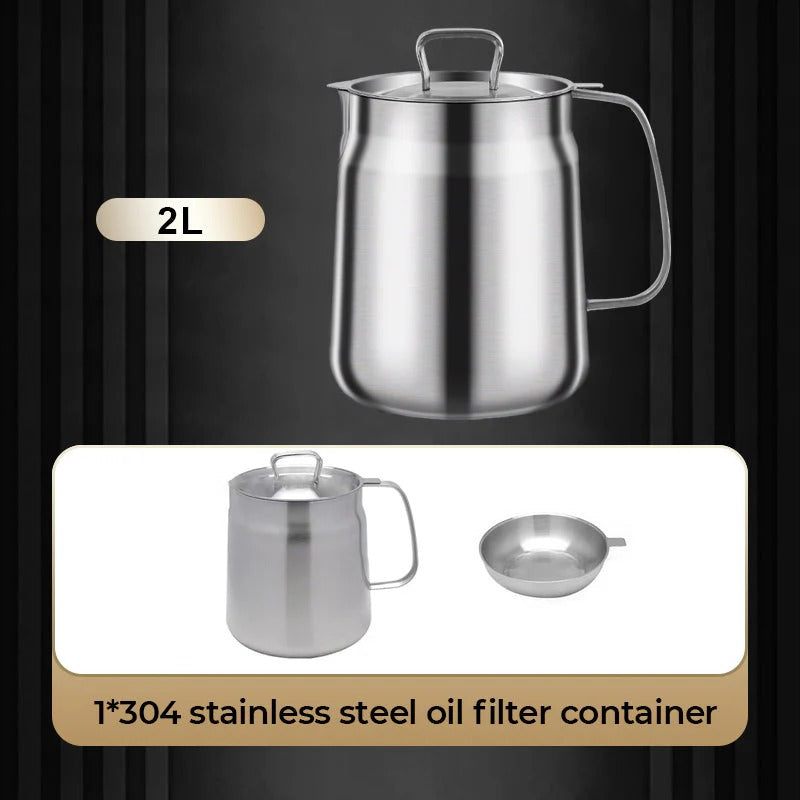 OilGuard – Large Capacity Stainless Steel Container