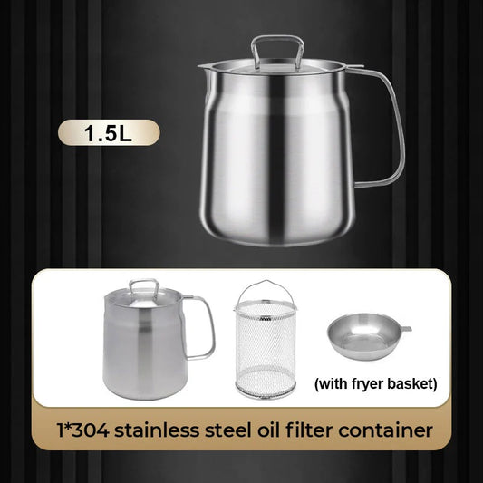 OilGuard – Large Capacity Stainless Steel Container