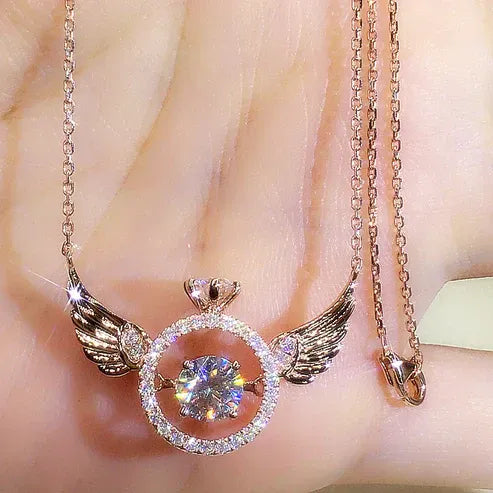 CelestiCharm – Elegant Angel Necklace