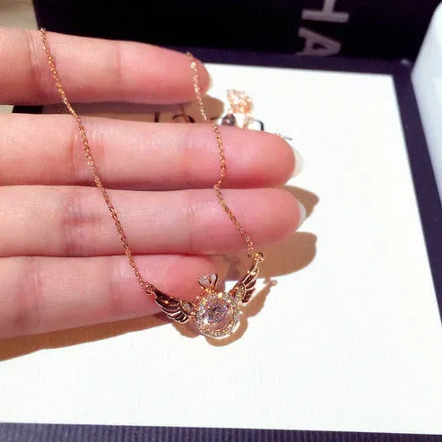 CelestiCharm – Elegant Angel Necklace