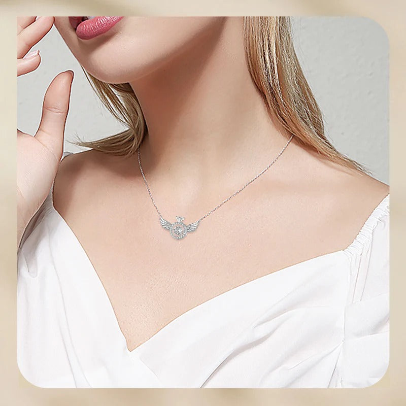 CelestiCharm – Elegant Angel Necklace