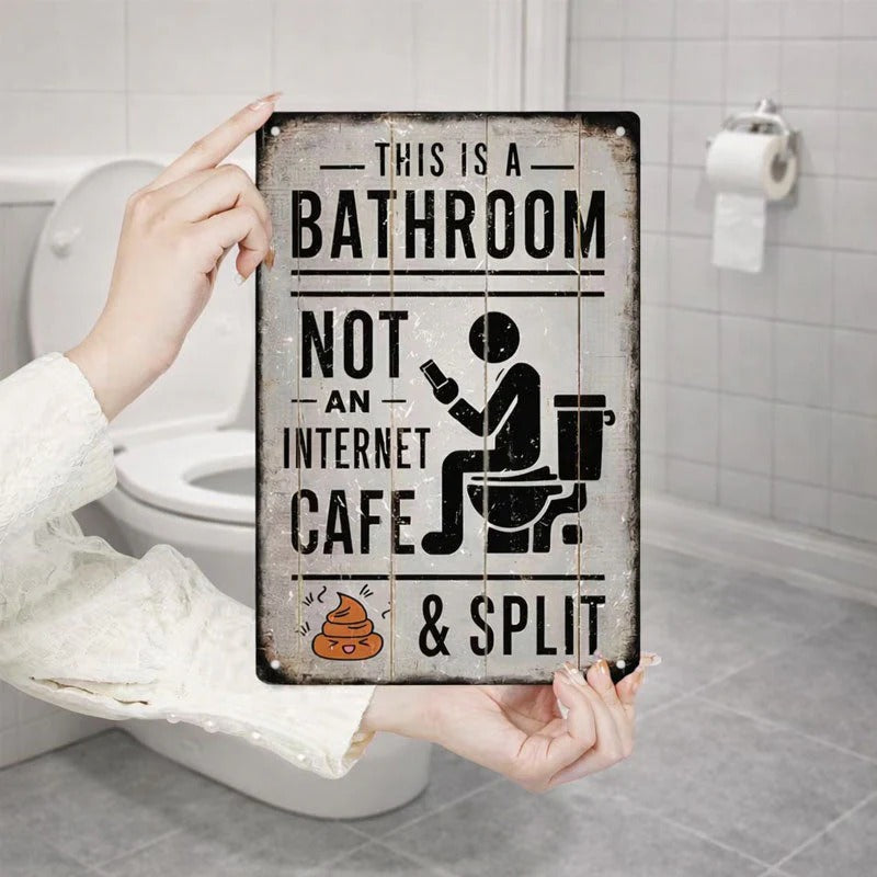 BathroomCafé – Funny Metal Sign