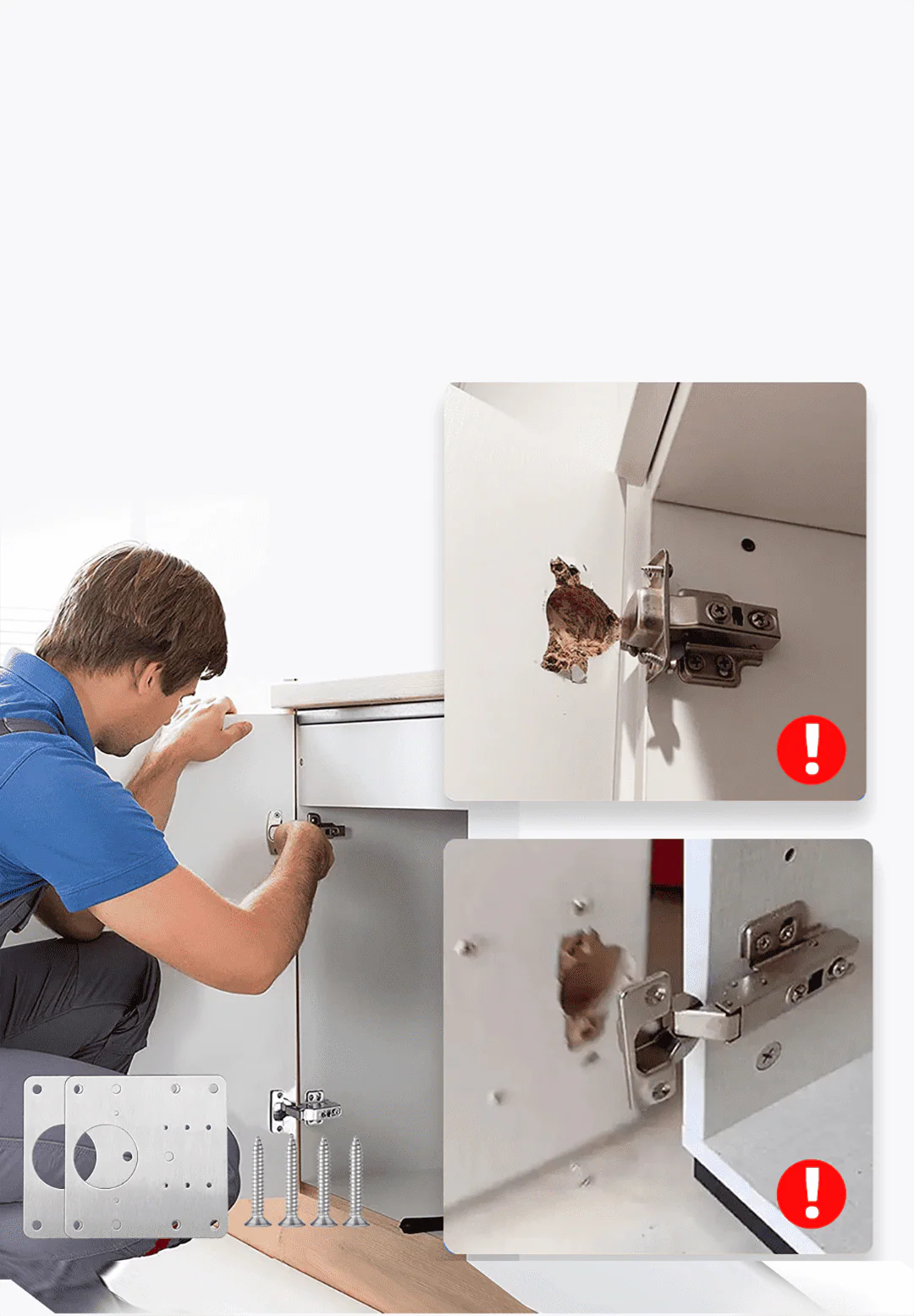 HingeMate – Cabinet Door Repair Plate
