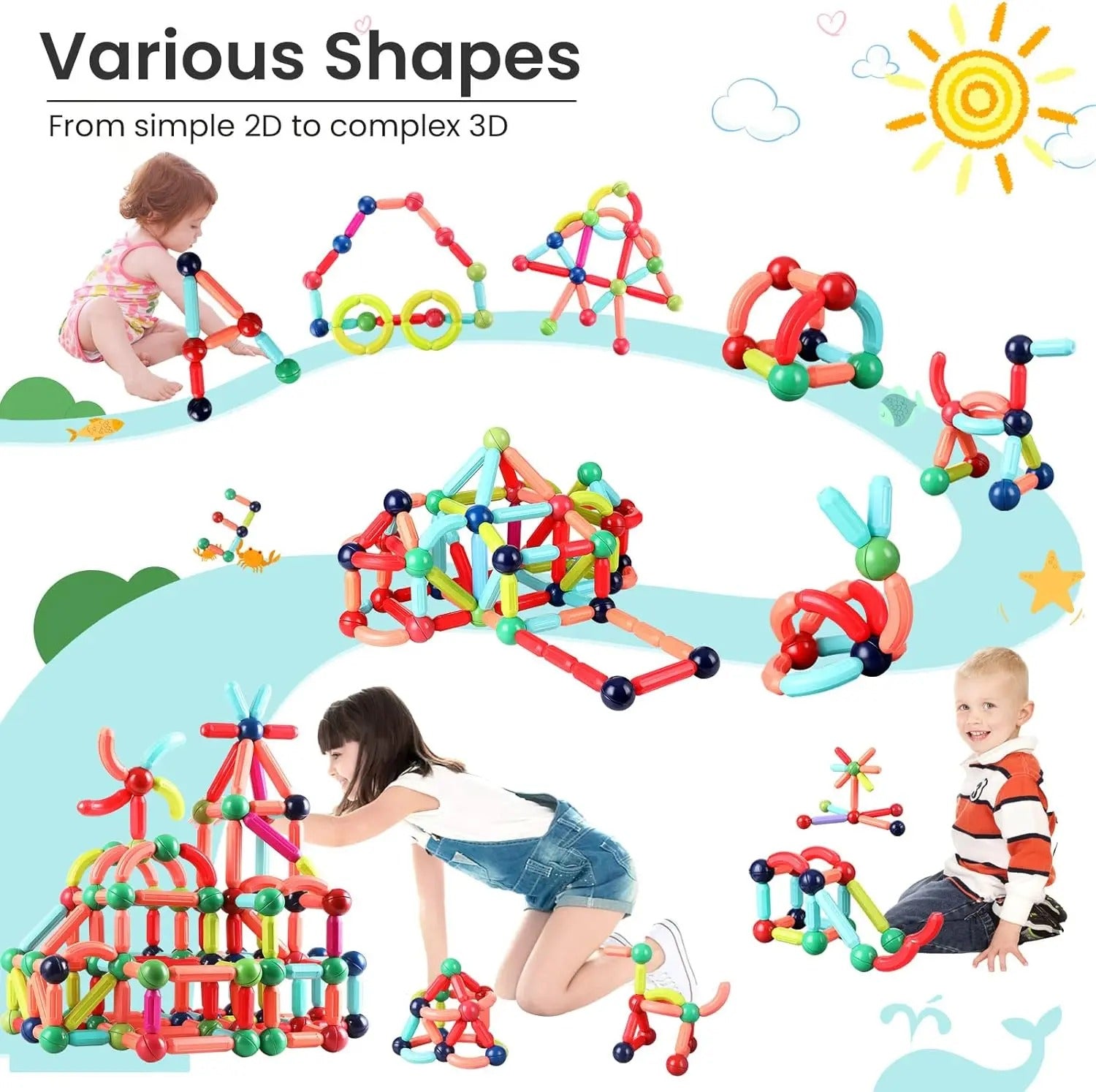 BrainiBlox – Smart Magnetic Construction Toy