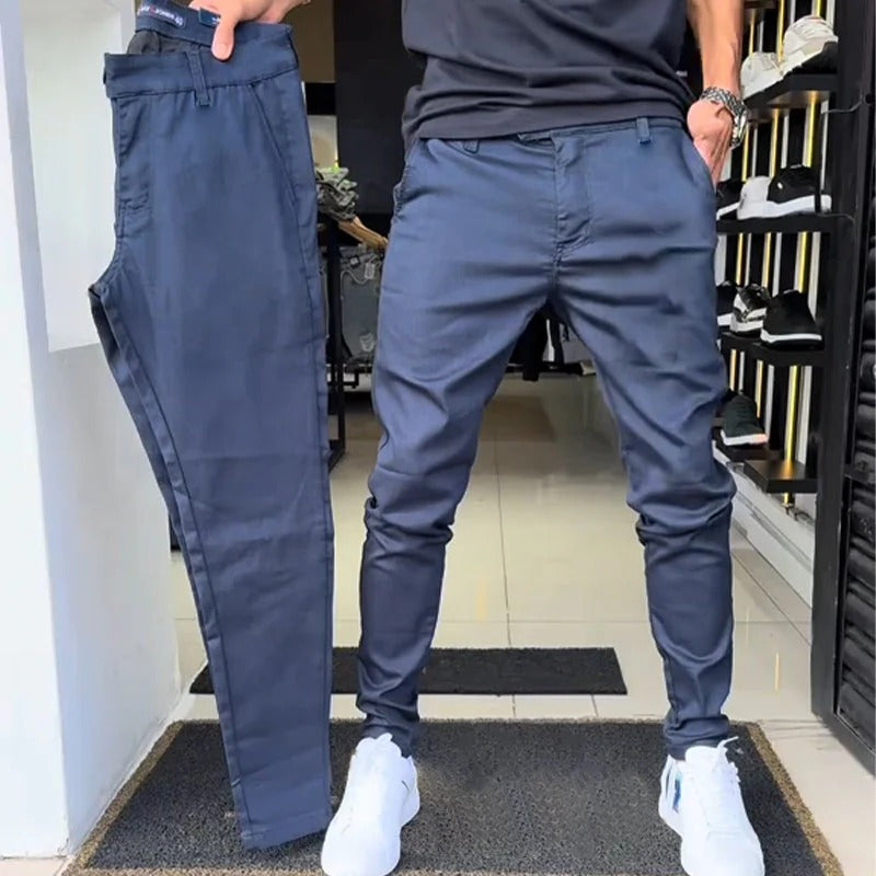 UrbanTailor – Men’s Slim-Fit Casual Solid Pants