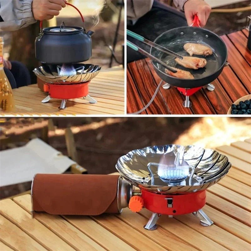 LotusFold – Portable Small Square Stove for Outdoor Cooking