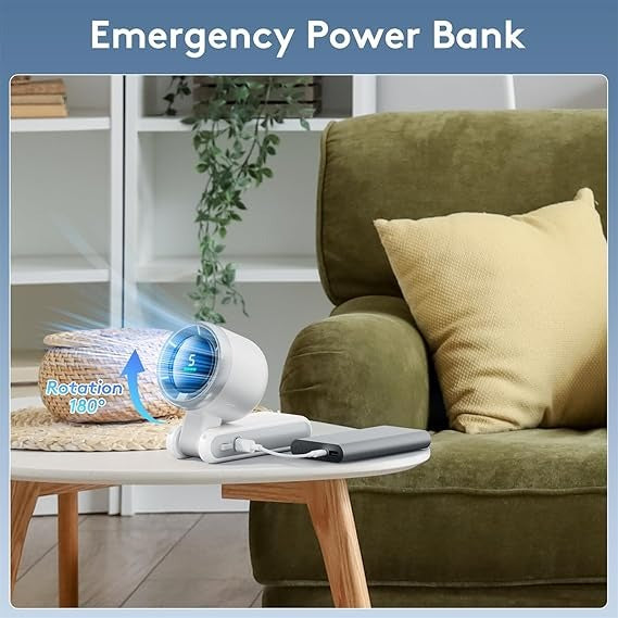 WindRush – Handheld Turbo Fan with Digital Speed Control