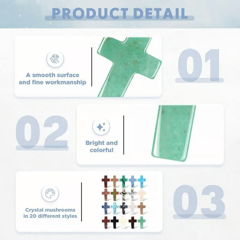 SpiritStone – Handmade Natural Crystal Cross