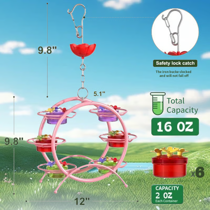 SweetSip | Colorful Garden Hummingbird Feeder