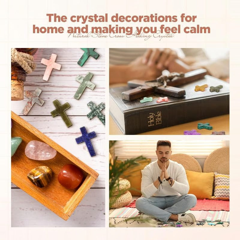 SpiritStone – Handmade Natural Crystal Cross