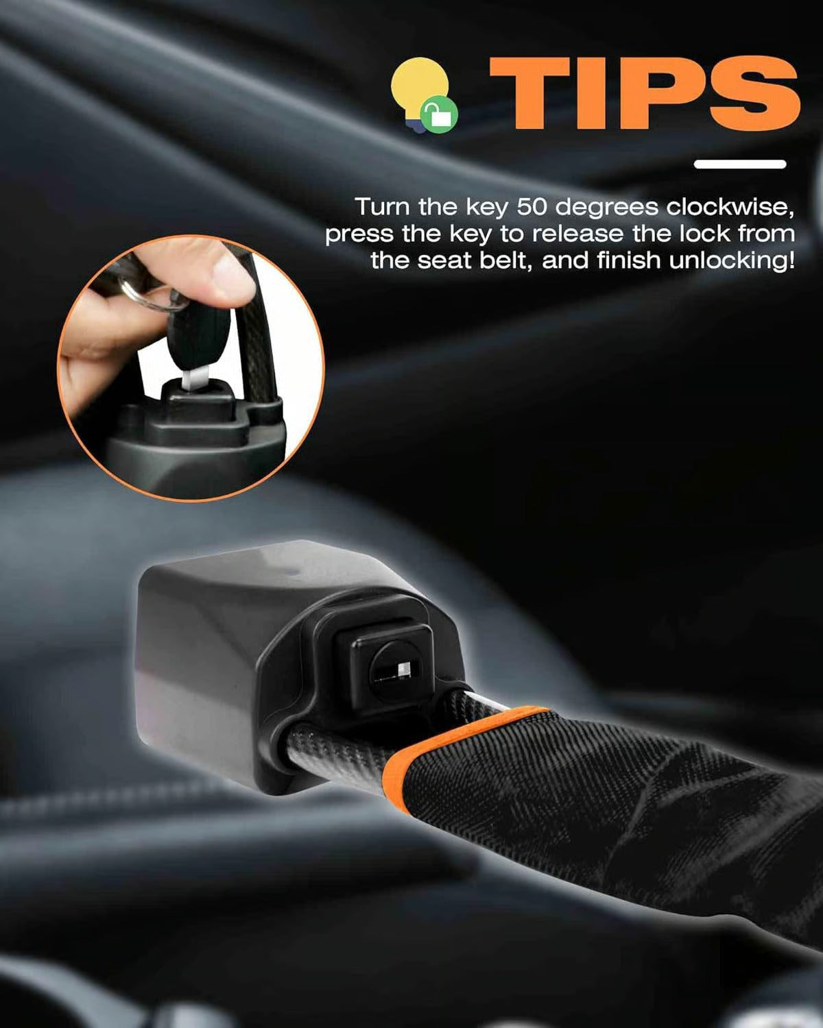 DriveDefender | Seat Belt + Steering Wheel Car Lock System