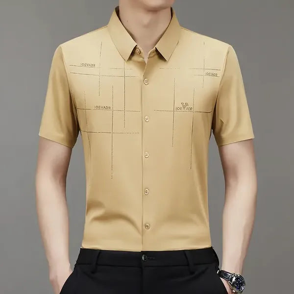 GlacioFit – Breathable Ice Silk Office Shirt
