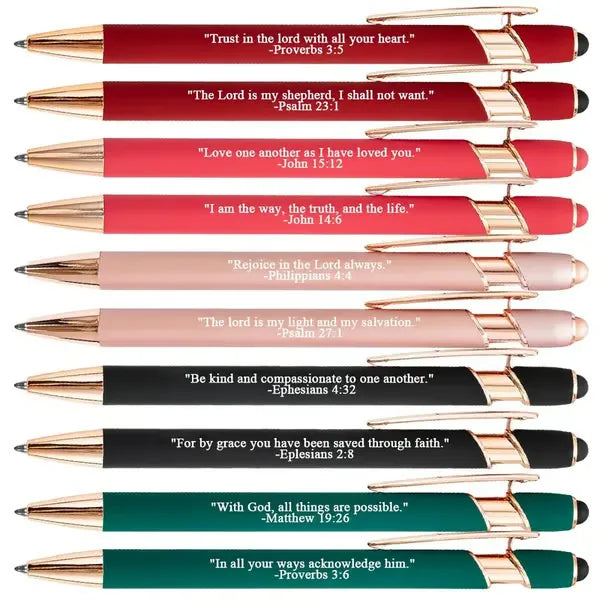 GraceLines – Premium Scripture Pens Set (10 PCS)