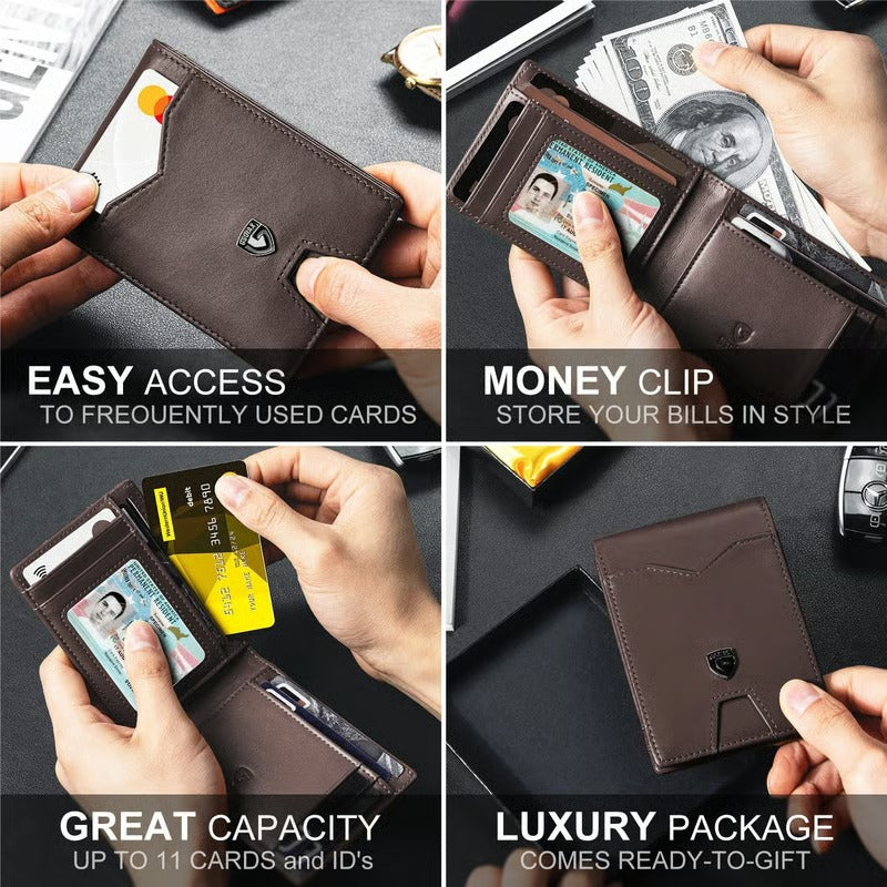 SlimGuard – Minimalist Leather Wallet