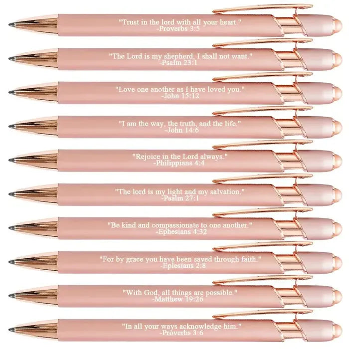 GraceLines – Premium Scripture Pens Set (10 PCS)