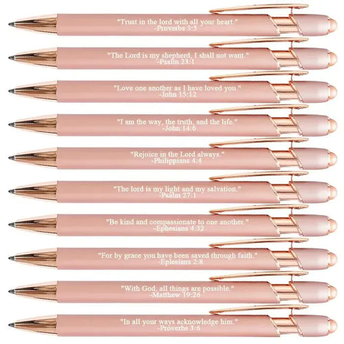 GraceLines – Premium Scripture Pens Set (10 PCS)