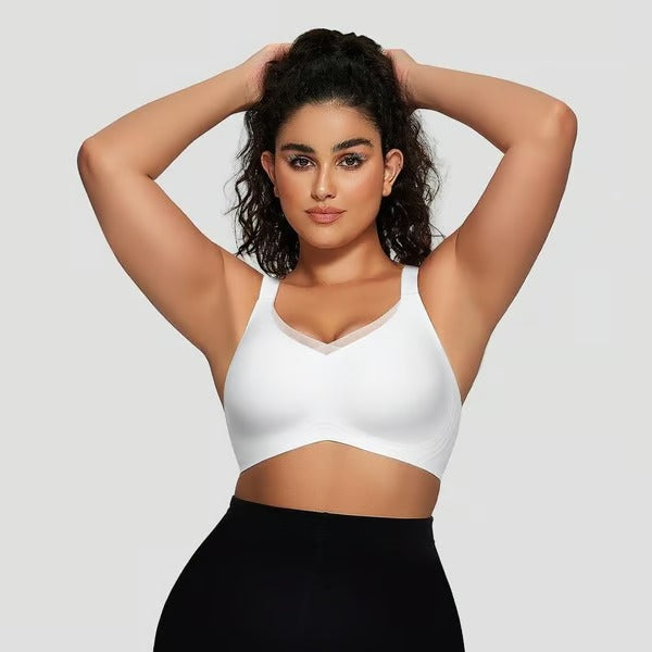 LushForm – Seamless Mesh V-Neck Bralette for Women