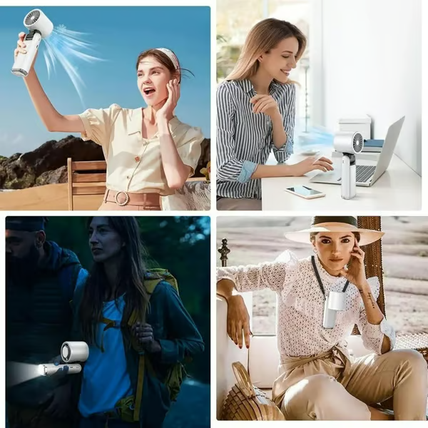 FrostJet – Turbo Handheld Fan with Gel Pad Cooling Tech