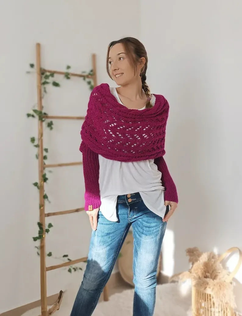 KnitMuse – Boho Inspired Cable Wrap