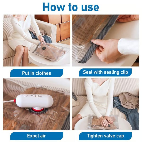 PackMate – 9 Pack Compression Bags with USB Pump