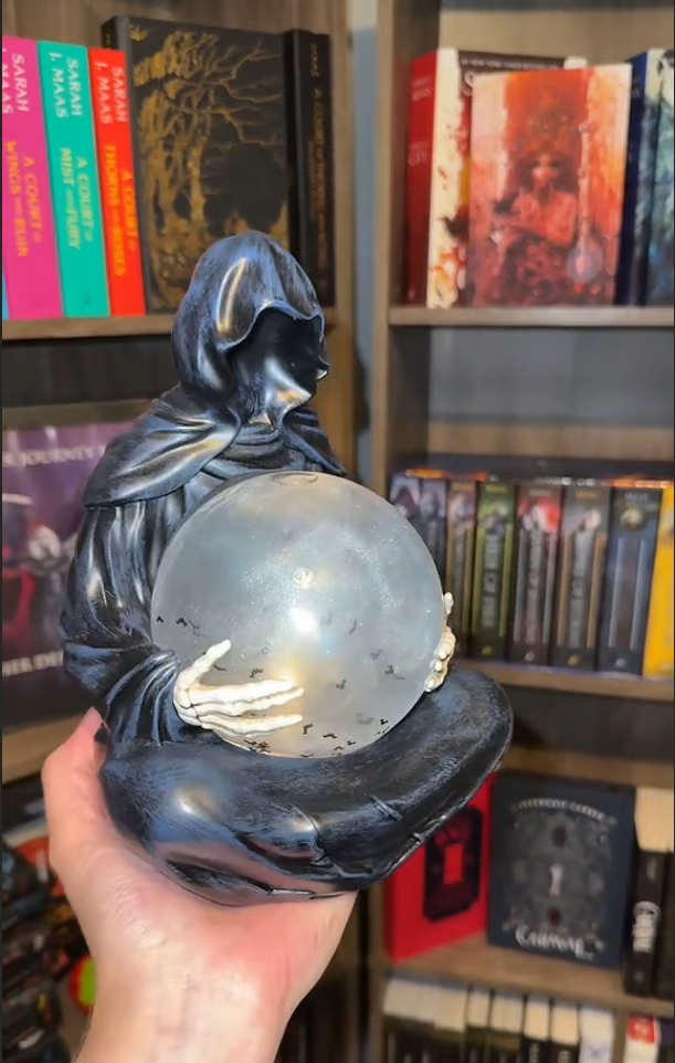 GrimOrb – Death God Crystal Ball for Enchanted Shelves