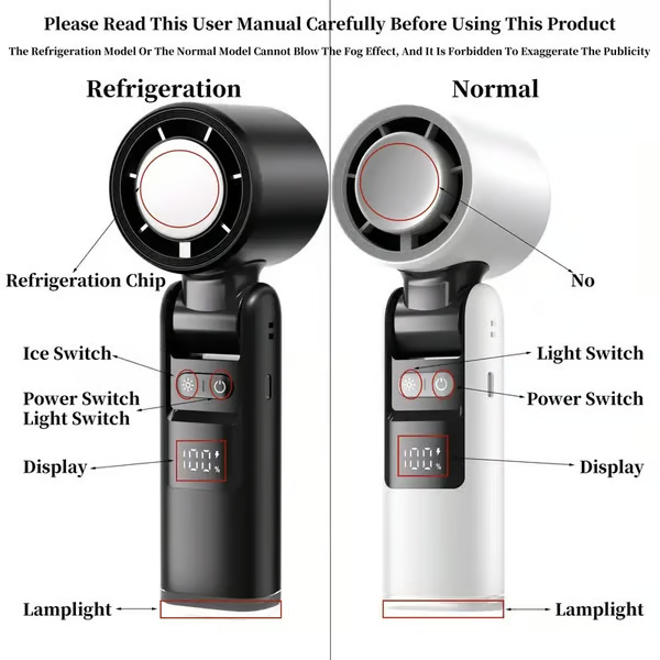 FrostJet – Turbo Handheld Fan with Gel Pad Cooling Tech
