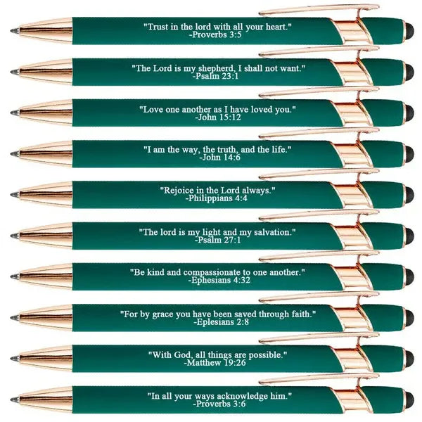 GraceLines – Premium Scripture Pens Set (10 PCS)