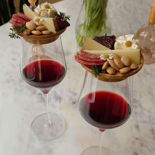 SipNSnack – Charcuterie Topper for Wine Glasses