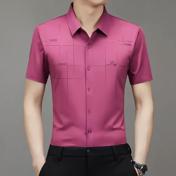 GlacioFit – Breathable Ice Silk Office Shirt