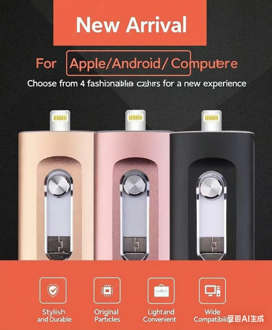 UltraPort – Compact 3 in 1 Flash Drive for Phones & Computers