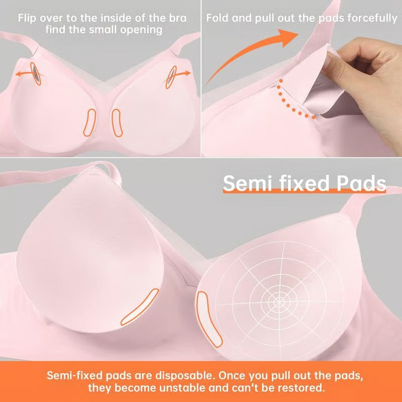 LushForm – Seamless Mesh V-Neck Bralette for Women