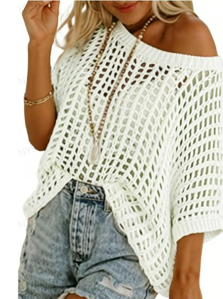 BreezeLoom – Summer Crochet Knit Top