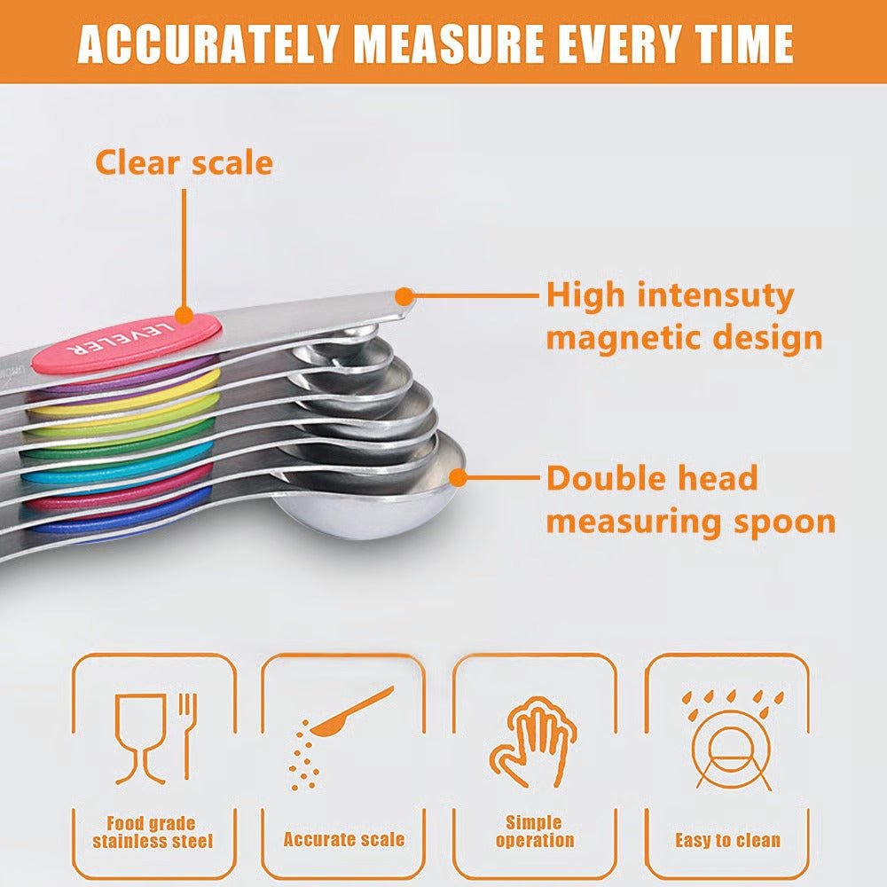 MagniSpoon – Sleek Magnetic Measuring Spoon Set