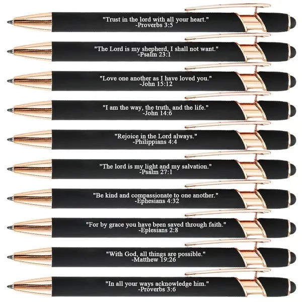 GraceLines – Premium Scripture Pens Set (10 PCS)