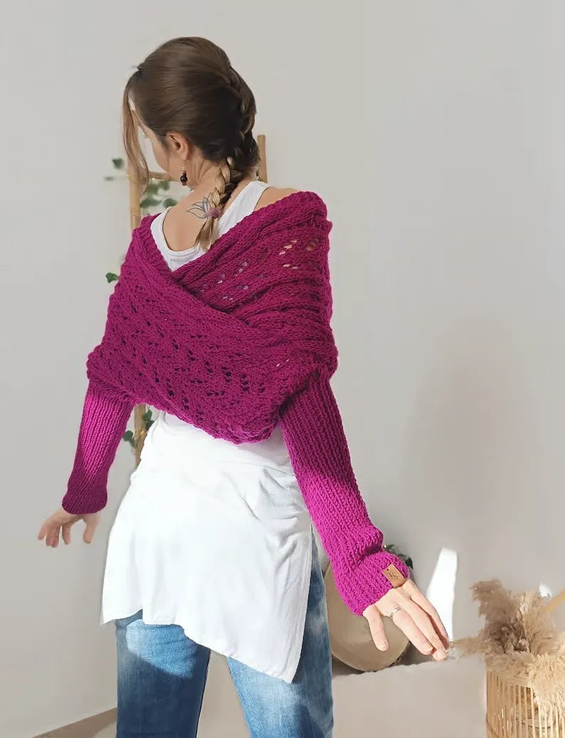 KnitMuse – Boho Inspired Cable Wrap