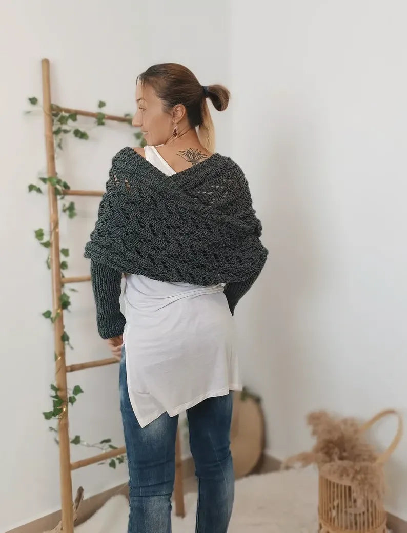 KnitMuse – Boho Inspired Cable Wrap