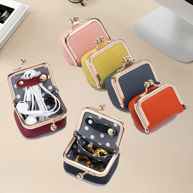 LuxeKeep – Compact PU Leather Jewelry Organizer Box