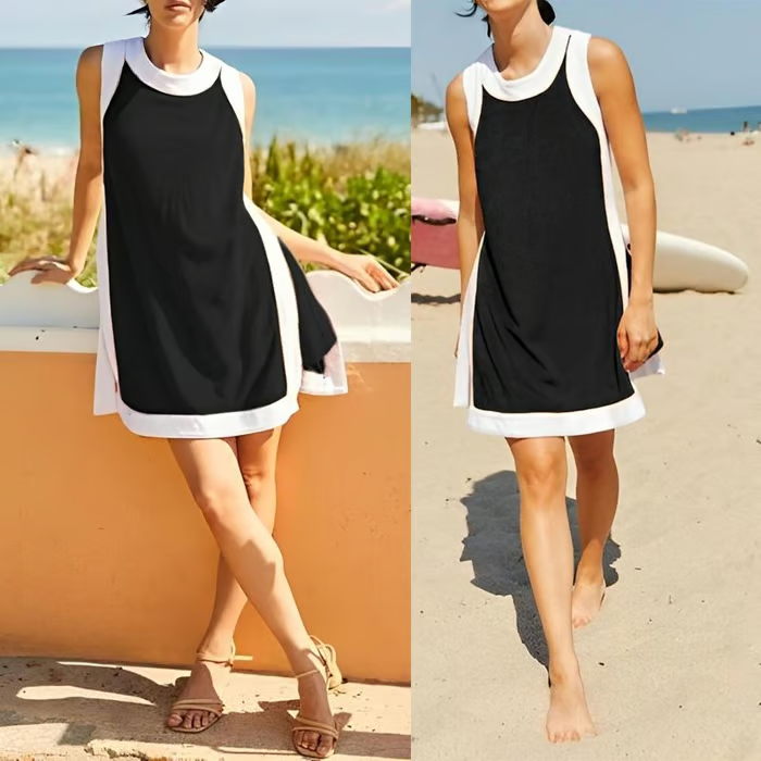SunStripe – Color Block Casual Lounge Set