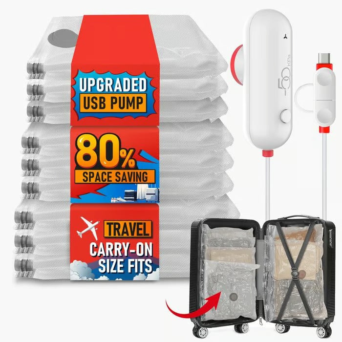 PackMate – 9 Pack Compression Bags with USB Pump