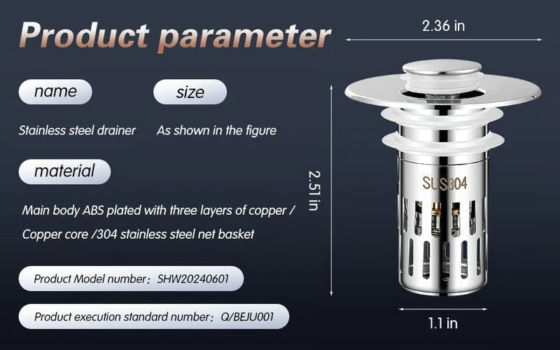 DrainGuard - Universal Stainless Steel Strainer