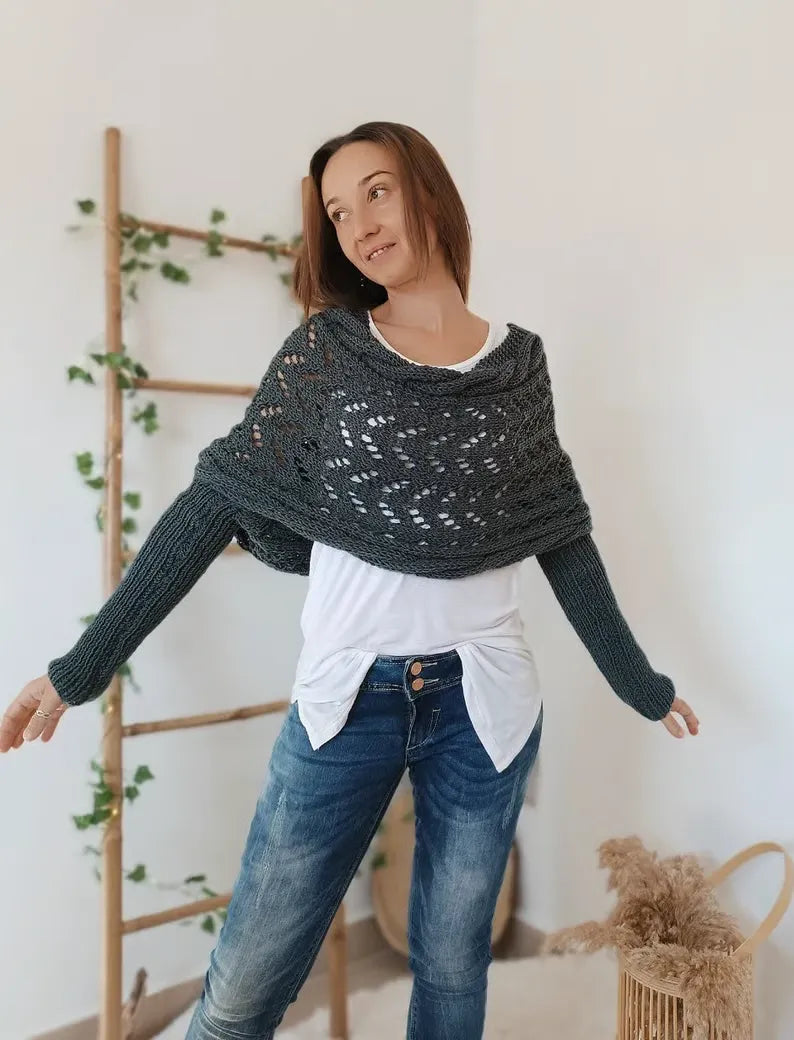 KnitMuse – Boho Inspired Cable Wrap