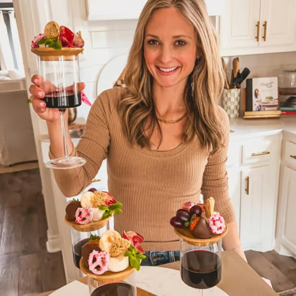 SipNSnack – Charcuterie Topper for Wine Glasses