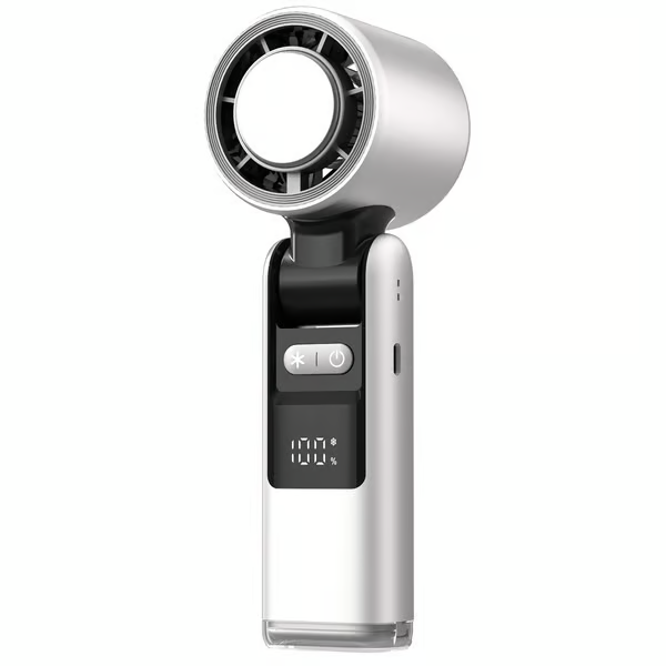 FrostJet – Turbo Handheld Fan with Gel Pad Cooling Tech