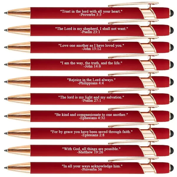 GraceLines – Premium Scripture Pens Set (10 PCS)