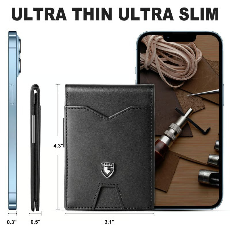 SlimGuard – Minimalist Leather Wallet